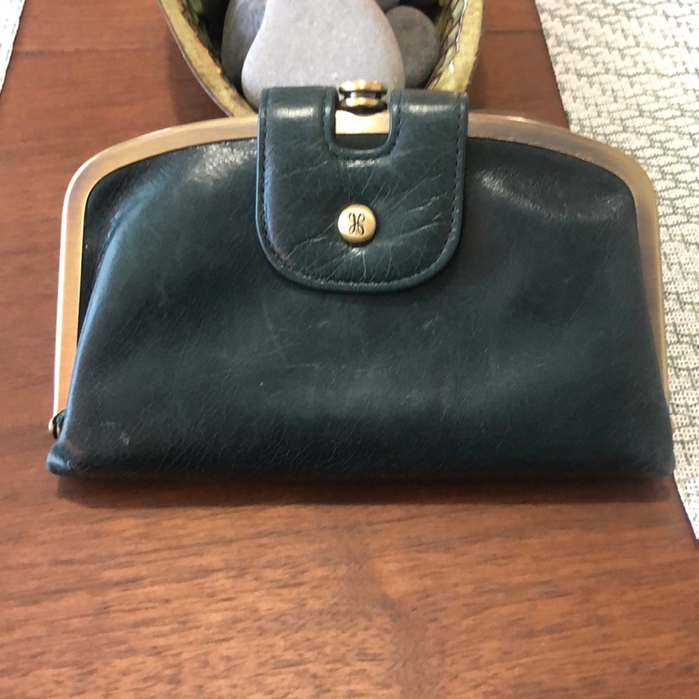 Forest Green Hobo Leather Wallet